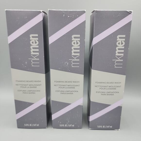 Lot of 3 New In Box Mary Kay MK MEN Foaming Beard Wash Full Size 180436 - Picture 1 of 11